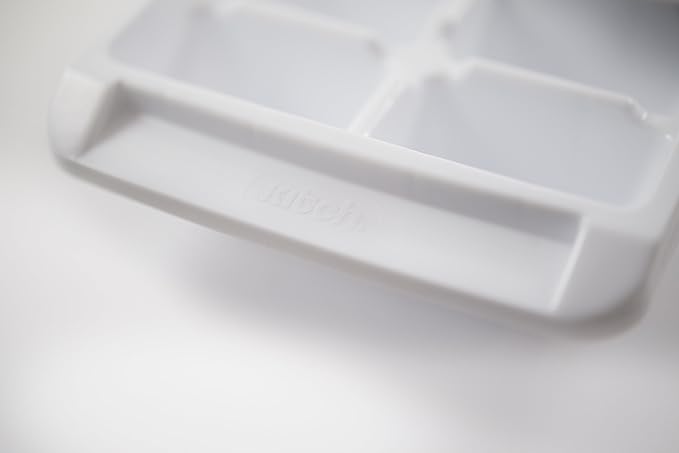 Ice Tray Easy Release White Ice Cube Trays, 16 Cube (Pack of 2) (2867-WHT-2)