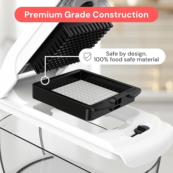 Fullstar The Original Pro Chopper - Vegetable Chopper and Spiralizer, Food Chopper with Container, Fruit Slicer, Kitchen Gadgets & Accessories, Home Essentials (8 in 1, White)