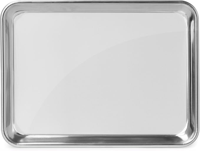 GRIDMANN 9" x 13" Commercial Grade Aluminum Cookie Sheet Baking Tray Jelly Roll Pan Quarter Sheet - 6 Pans
