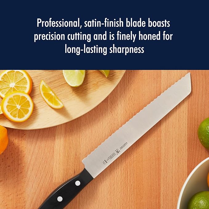 HENCKELS Statement Razor-Sharp 20-Piece Knife Set, Chef Knife, Bread Knife, German Engineered Knife Informed by over 100 Years of Mastery, Brown block