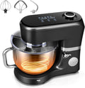 VIVOHOME Stand Mixer with Fermentation, One-Touch Presets Electric Dough Mixer with 6 Qt Bowl, Kitchen Standing Mixer for Baking, Cake with Flex Edge Beater, Bread Hook, Whisk, Black