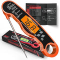 Meat Thermometer Digital - Fast Instant Read Thermometer for Cooking, Grilling, Candy Making, IP67 Waterproof with Backlight,Christmas Stocking Stuffers Gifts for Men, Dad, Husband - Orange