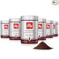 Illy Ground Drip Coffee - Intenso Bold Roast - Bold & Flavorful - 100% Arabica - Pre-Ground for Drip Pour Over - Pressurized Packaging Sealed for Freshness - 8.8oz (Pack of 6)