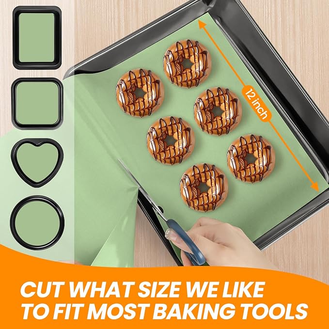 Silicone Baking Mat Roll - Best German Silicone - Heat Resistant Baking Macaron Bread Mat, Non-stick Pastry Mat, Reusable Dough Rolling Mat 12IN -6FT