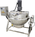 TECHTONGDA 54gallon Commercial Electric Cooking Machine Tilting Jacketed Pot Heating Kettle Stainless Steel with Stirrer 220V