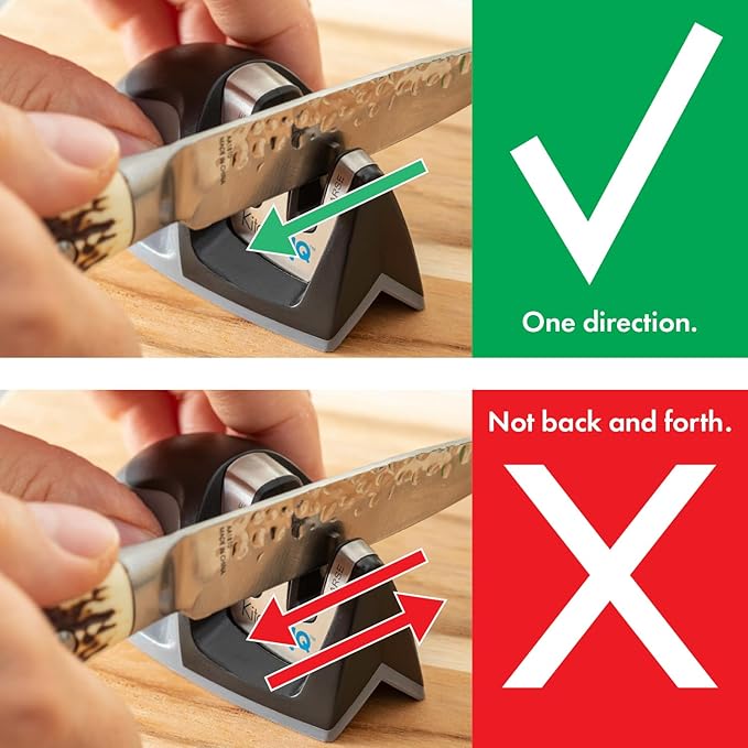 KitchenIQ 51420 | Edge Grip 2-Stage Knife Sharpener | Black – 3 Pack | Coarse & Fine Sharpeners | Compact for Easy Storage | Stable Non-Slip Base | Soft Grip Rubber Handle | Straight & Serrated Knives