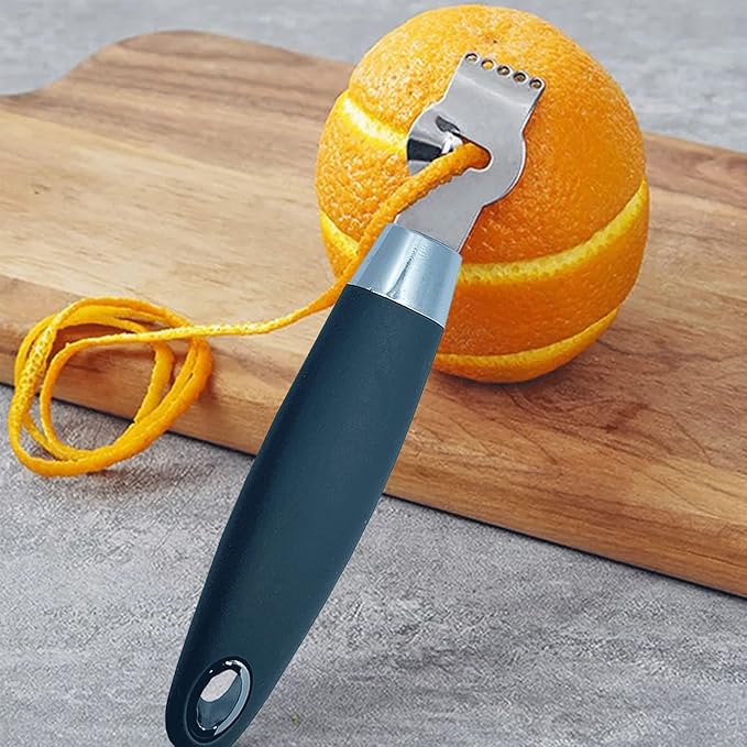 2Pcs Lemon Zester Tool Citrus Peeler Zester Grater with Handle Stainless Steel Fruit Grater Peeling Knife Multipurpose Kitchen Gadgets Bar Accessories