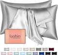 Mulberry Silk Pillow Cases 2 Pack Standard Size 20x26 Inches with Hidden Zipper, Ultra Smooth and Soft Breathable Cooling Silk Satin Pillowcase Set of 2, Better for Hair and Skin, Gifts for Women Men