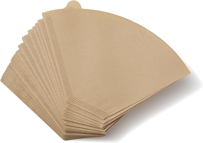 100 Count Coffee Filters #4, ONIOU Number 4 Cone Coffee Paper Filters 8-12 Cup Unbleached, Natural Coffee Filters 4 Cone Paper for Ninja Cuisinart Coffee Makers