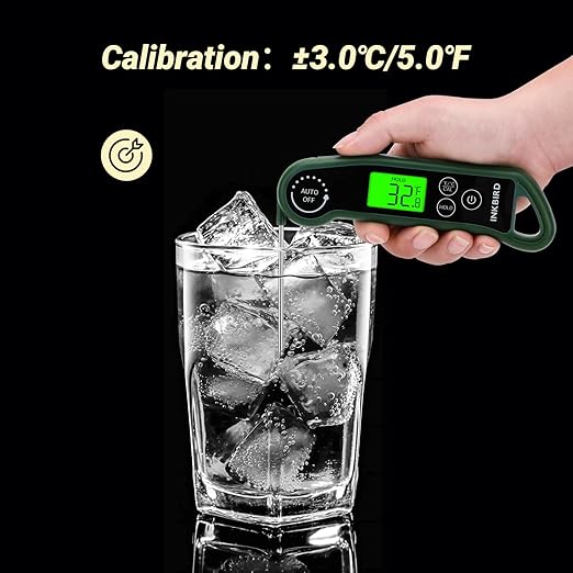 INKBIRD 0.5 Seconds Instant Read Meat Thermometer for Cooking RHT-11K, ±0.5℉ Accuracy Digital Food Thermometer with 1.42inch Large Screen, Waterproof Kitchen Thermometer for Candy, Grill, BBQ, Brewing