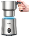 PARIS RHÔNE Milk Frother and Steamer, 4-in-1 Detachable Milk Steamer, 500ml Hot Chocolate Maker and Milk Warmer with Hot & Cold Foam, Dishwasher Safe, All Stainless Steel