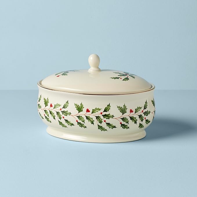 Lenox 863646 Holiday Covered Dish, Christmas Theme