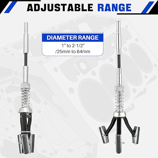 DASBET Engine Brake Cylinder Hone | Engine Cylinder Hone Tool for Grinding Holes Adjustable Deglazer 1" to 2-1/2" Diameter with Extra 3-Piece 1-1/8'' Long Stones 220 Grit (1-1/8")