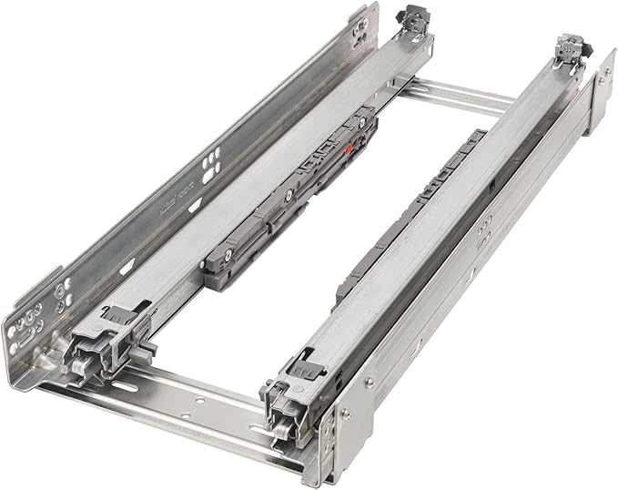 Rev-A-Shelf 14" Pullout Storage Organizer for Base Kitchen/Bathroom Cabinets with Soft-Close Full Extension Slides & Adjustable Shelves, 448-BCSC-14C