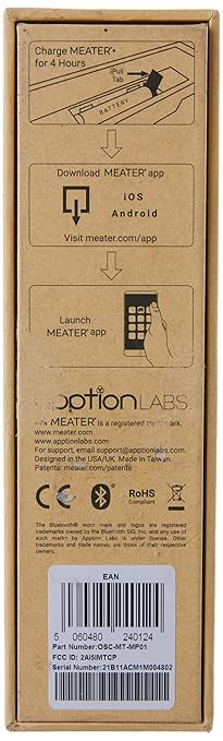 MEATER Plus: Smart Bluetooth Wireless Meat Thermometer Digital | BBQ, Grill, Oven, Smoker, Air Fryer, Kitchen | Perfect for Steak, Chicken, Turkey, and More | Delicious Recipes in App