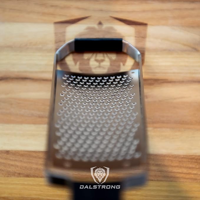 Dalstrong Professional Wide Cheese Grater - Coarse - #304 Stainless Steel Blade - G10 Handle Kitchen Shredder - w/Blade Cover - Hard/Medium Cheese, Shallots, Garlic, Ginger - NSF Certified