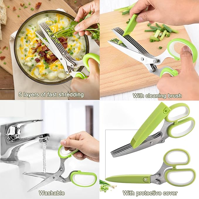 Kitchen Scissors 3 Pack - Replacement - Stainless Steel Cooking Shears for Cutting Meat, Food, Fish, Poultry Multipurpose Sharp Sissors for Dishwasher Safe, 8.3 Inch