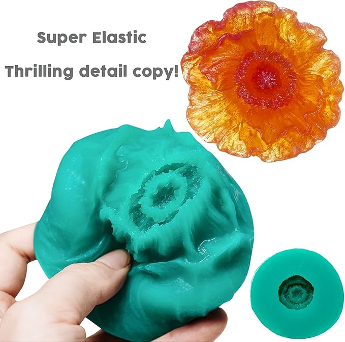 BBDINO Super Elastic Silicone Mold Making Kit 70.56 Oz, Liquid Silicone for Mold Making, Silicon Rubber for Molds Maker 1:1 by Volume Ideal for Casting with Resins | Plaster | Candle | Soap etc.