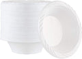PLASTICPRO 100 Count Disposable 12 ounce White Plastic Soup Bowls