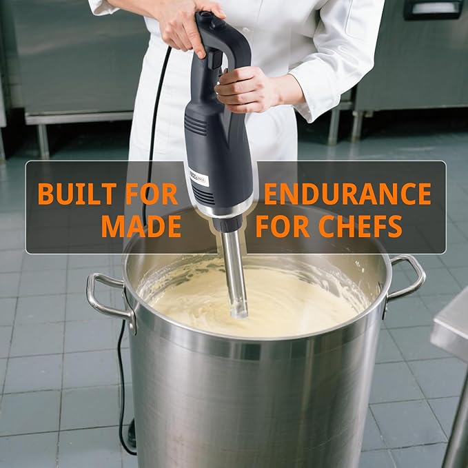 Immersion Blender Commercial, 14 Inch Removable Shaft, Heavy Durt 750 Watt, Variable Speed Motor, Professional Restaurant Grade Hand Mixer, Food-Grade Detachable 304 Blade & Shaft