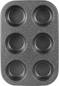 Muffin Cupcake Pan, Muffin Tins Nonstick 6, Muffin Top Cookie Cheese Cake Pan for Baking, Toast Oven Baking Supplies Small Cake Pans Muffin Cups Non Stick