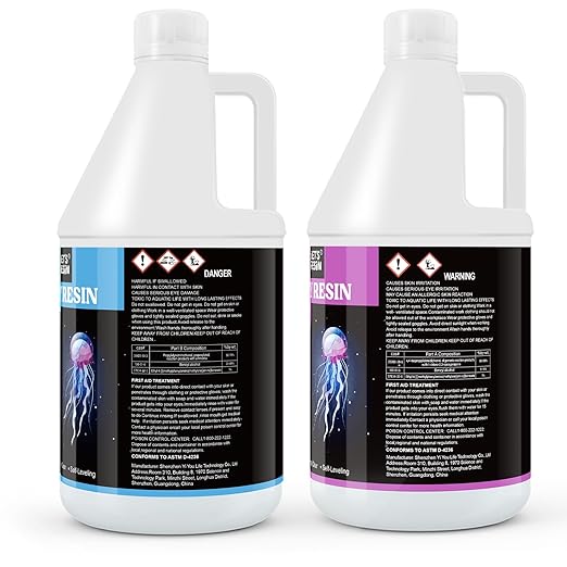 LET'S RESIN Epoxy Resin Kit,1 Gallon Bubble Free & Crystal Clear Epoxy Resin for Table Top, Casting, DIY, Art, Molds,Jewelry（Including 0.5 Gallon Resin + 0.5 Gallon Hardener）