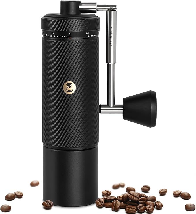 TIMEMORE Chestnut S3 Coffee Grinder with External Point to Point Precision Digital Adjustment, Stainless Steel S2C890 Burr, 30g Capacity, Suitable for Travel/Camping.(S3 Black)