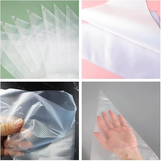 24 Inch Extra Large Piping Bags - 100 Pack Disposable Non-Slip Thickened Pastry Bag - Anti Burst Pastry Bags, Ideal for Icing, Cake Baked Goods Baking Chocolate Cupcake Decoratin XXL
