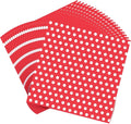 Fulmoon 300 Sheets Waxed Deli Paper Sheets for Food 12 x 12 Inch Polka Dot Dry Wax Paper Greaseproof Food Basket Liners Sandwich Wraps for Wrapping Bread Baking BBQ Picnic Party (Red)