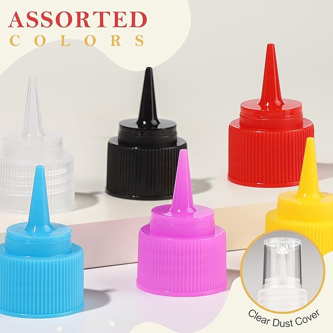 YGDZ Icing Bottle for Cookie Decorating, 10 PCS Writer Squeeze Bottles, Small Easy Squeeze Bottle (1, 2 and 4 ounces), Icing Cookie Supplies for Food Coloring, Frosting, Cookie Decorating Kit