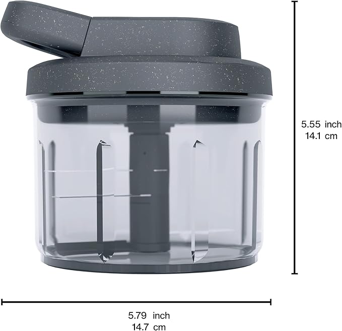 Zyliss Easy Pull Food Chopper and Manual Food Processor - Hand-Held Slicer & Dicer for Fruits & Vegetables - Easy Pull Manual Food Chopper - Cooking Gadgets & Kitchen Essentials - Easy Pull 3.0