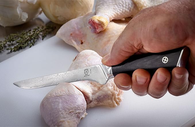 Mercer Culinary M13787 Premium Grade Super Steel, 6-Inch Boning Knife, G10 Handle