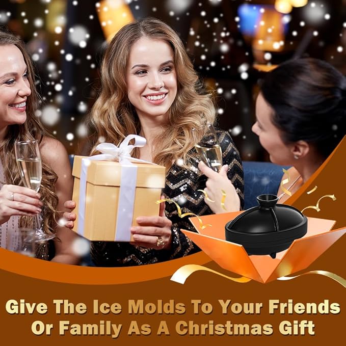 Silicone Football Ice Cube Mold 2.2 Inch Large Silicone Fun Shapes Novelty Football Gifts Craft Round Sphere Ice Ball Molds for Cocktails, Bourbon, Brandy, Whiskey Gifts for Men Women (1, Football)