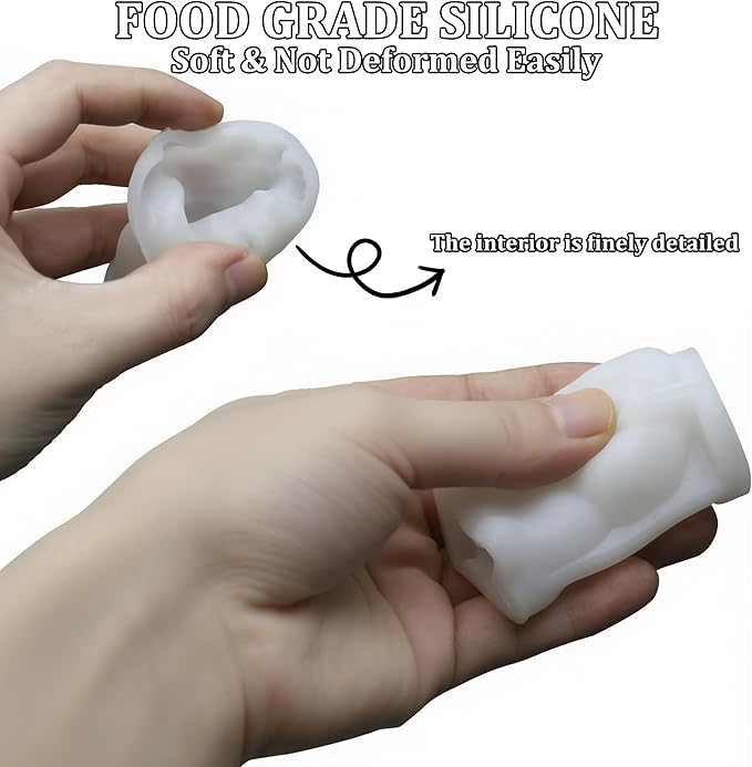 3D French Bulldog Ice Cube Molds, Fun Animal Shape Ice Cube Tray Silicone for Whiskey, Cocktail, Juice, Drink Decoration Cute Dog Gifts for Bulldog Lover, 2 Pack Resin Molds