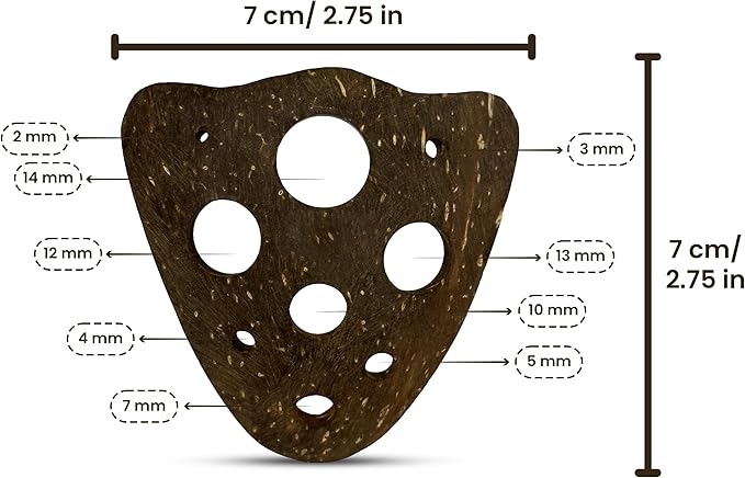 All-Natural Herb Stripping Tool | Herb Stripper with 9 Holes | Herb Peeler for Thyme, Cilantro, Rosemary, Basil, Kale, Chard, Beets, etc | Eco Friendly Kitchen Gadget | Metal & Plastic Free