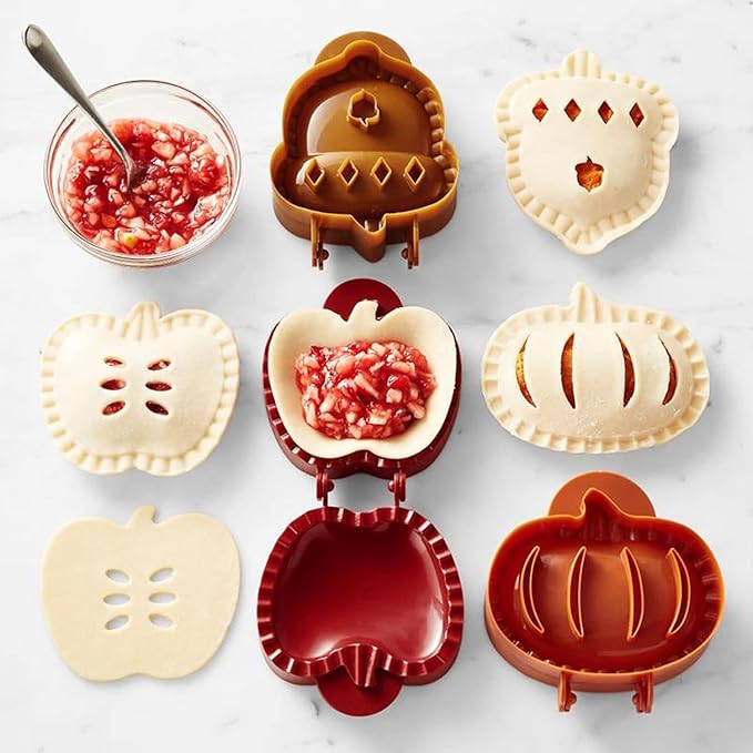 6PCS Mini Hand Pie Molds,Party Potluck Hand Pie Molds for Baking,Fits All Kinds of Festivals and Parties (6PCS-B)
