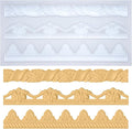 Art Molds for Polyclay Air Dry Clay Plaster Epoxy Resin Fondant Cake Decor 3 Border Trimmings