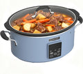 HOMECOOKIN Slow Cooker, Extra Large 10 Quart Digital Programmable Slow Cookers with Timer, Dishwasher Safe Glass Lid & Crock, Kitchen Appliance for Families and Gatherings, Blue