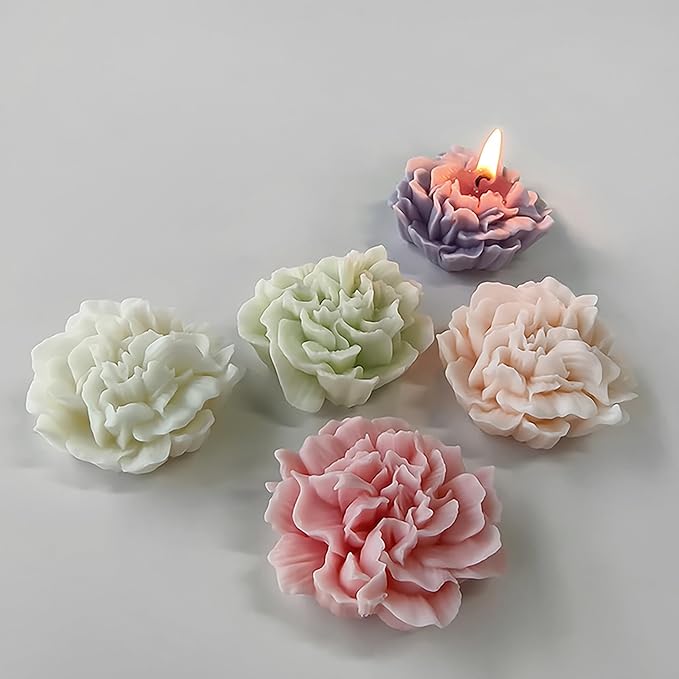 Flower Molds Flower Peony Resin Mold - Resin Casting Silicone Molds for Home Decor & Candle Making Wave Spiral Mold