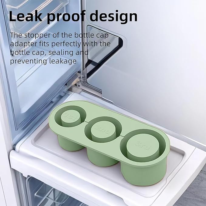 Ice Cube Tray for Stanley Cup, Silicone Ice Mould with Lid & Bin, Long Ice Cubes for 30-40Oz Tumbler, Easy Fill & Release, Perfect for Cocktails, Whiskey, Iced Coffee, Drinks, BPA Free (Green)