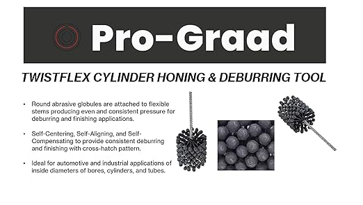 TwistFlex 3-3/4” 95mm 320 Grit Silicon Carbide Cylinder Hone 90-95mm, Bores 3.54”-3.75”, KTM525 2003-05, DR-Z 400SM 2005-09, TRX 450S/ES 4X4 Foreman 98-2004, YFZ450 2004-09, Sportsman 500 4X4 1996-05