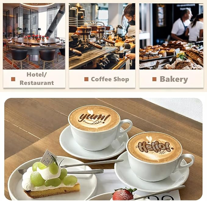 Handheld Food PrintPen Portable Mini Coffee PrintPen Latte Art Macaron Cookie DIY Design, Bluetooth 4.2-1PCS Black Color