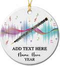 Personalized Oboe Instrument Ceramic Ornament, Customized Text Year Name Oboist/Oboe Musical Player Christmas Ornaments Gift for Women Men Friends Kids, Oboes Musical Lover Appreciation Ornament