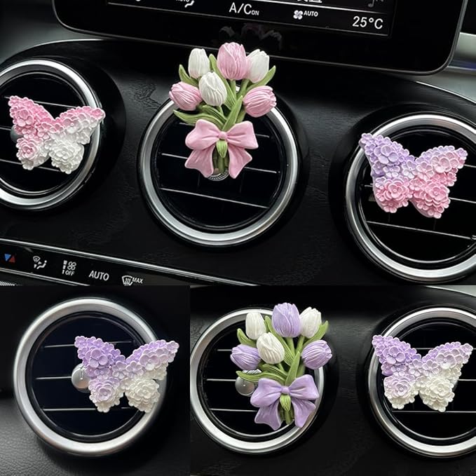 Flower Butterfly Candle Mold, Floral Butterfly Silicone Mold, Tulip Bouquet Flower Resin Mold for Soap Soy Wax Epoxy DIY Handcraft Home Ornaments Wedding Party Decoration