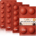 HKNMTT Hemisphere Silicone Molds 4 Size Set for Hot Cocoa Chocolate Bombs Valentines Semi Ball Making Kit Cake Decor Mould, Food Grade Non-stick Kitchen Baking Supplies Oven Safe