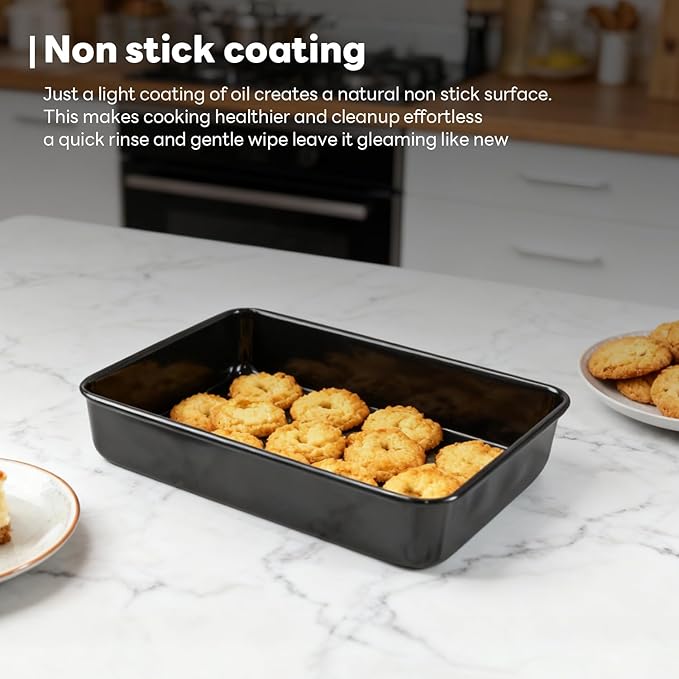 Lasagna pan: Baking pan with Non-Stick - Deep baking pans for oven, suitable for Lasagna, cake