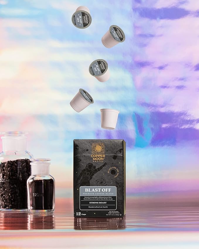 Copper Moon Single Serve Coffee Pods for Keurig K-Cup Brewers, Strong Roast, Blast Off Blend, 36 Count