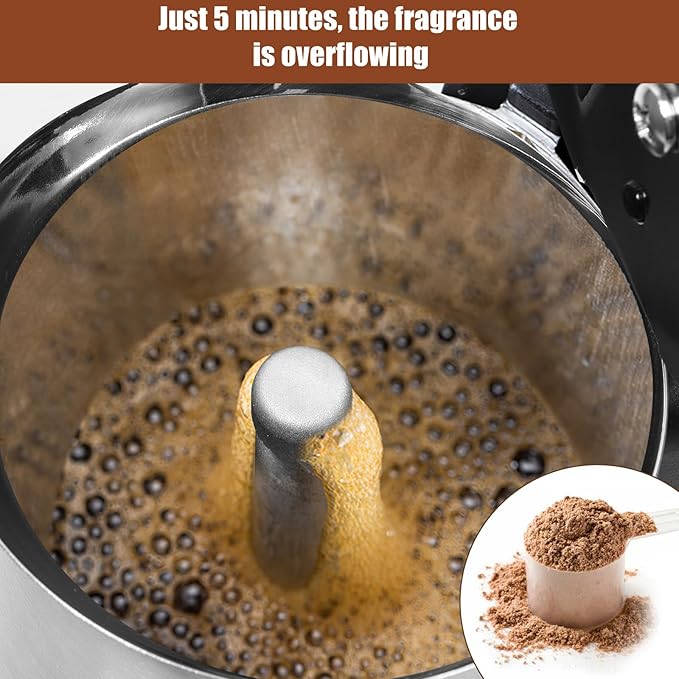 Stovetop Espresso Maker, 9Cup 450ML Stainless Steel Stovetop Italian Coffee Maker Transparent Glass Moka Pot, Coffee Maker Mocha Pot for Home Cafe Outdoor Office