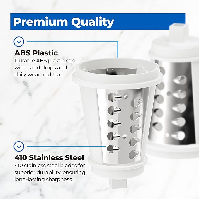 Shred Cone for Presto Regular Salad Shooter Models 02910 02980, Cheese Grater Replacement Parts for Shredding Cheese, Vegetables and Fruits (Square Plug)