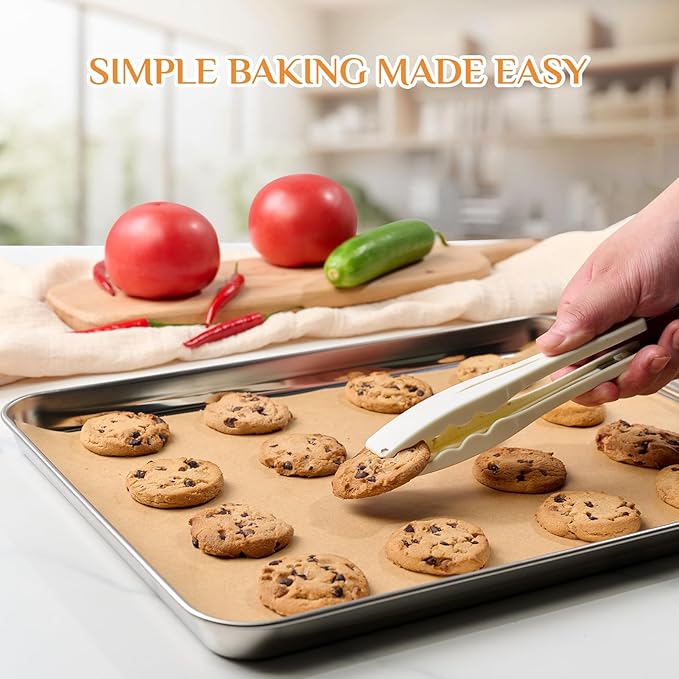 MUCHII 400 Pcs Unbleached Parchment Paper Sheets, 12 x 16 Inch Precut Non-Stick Parchment Sheets for Baking, Cooking, Grilling, Air Fryer, and Steaming